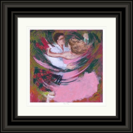 Pink Fizz Ceilidh Dancing Art Print by Janet McCrorie