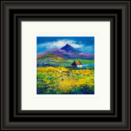 Wee Peat Stacks And Wild Machair Flowers, South Uist by John Lowrie Morrison Jolomo