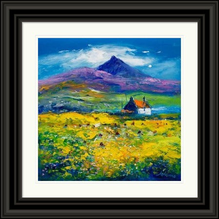 Wee Peat Stacks And Wild Machair Flowers, South Uist by John Lowrie Morrison Jolomo