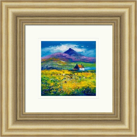 Wee Peat Stacks And Wild Machair Flowers, South Uist by John Lowrie Morrison Jolomo