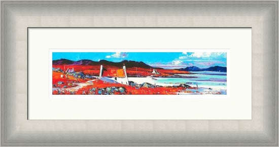 Shore Cottages, Isle of Barra (Signed Limited Edition) by Jean Feeney