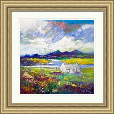 Crofthouse and Peat Stack, Isle of Lewis by John Lowrie Morrison Jolomo
