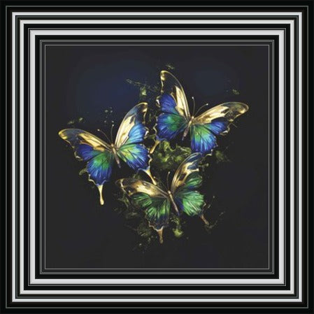 Butterflies Emerald and Gold