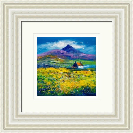 Wee Peat Stacks And Wild Machair Flowers, South Uist by John Lowrie Morrison Jolomo