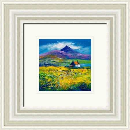 Wee Peat Stacks And Wild Machair Flowers, South Uist by John Lowrie Morrison Jolomo