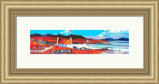 Shore Cottages, Isle of Barra (Signed Limited Edition) by Jean Feeney