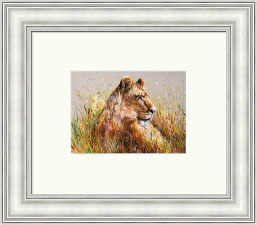 Subira (Patience) Lioness Art Print by Georgina McMaster