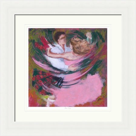 Pink Fizz Ceilidh Dancing Art Print by Janet McCrorie
