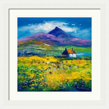 Wee Peat Stacks And Wild Machair Flowers, South Uist by John Lowrie Morrison Jolomo