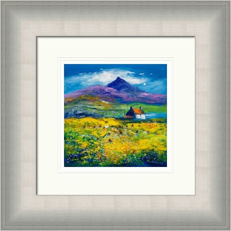 Wee Peat Stacks And Wild Machair Flowers, South Uist by John Lowrie Morrison Jolomo