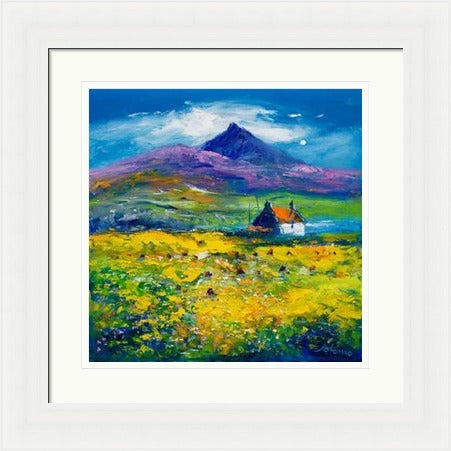 Wee Peat Stacks And Wild Machair Flowers, South Uist by John Lowrie Morrison Jolomo