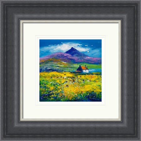 Wee Peat Stacks And Wild Machair Flowers, South Uist by John Lowrie Morrison Jolomo