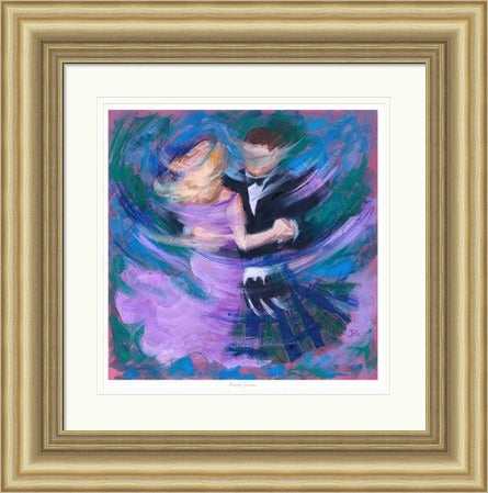 Purple Dream Ceilidh Dancing Art Print by Janet McCrorie