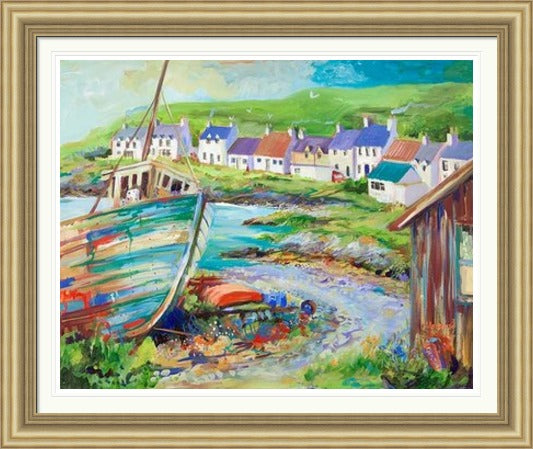 Boatyard, Portnahaven by Ann Vastano