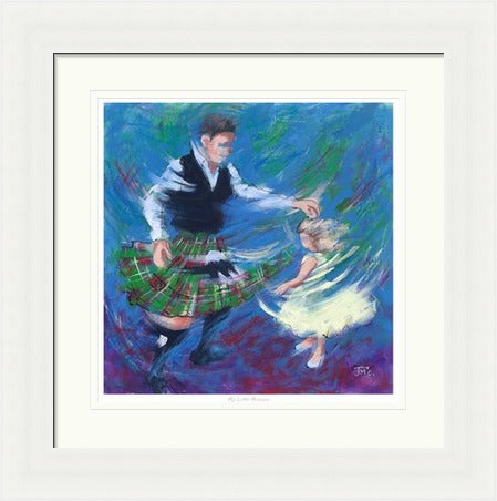 My Little Princess Ceilidh Dancing Art Print by Janet McCrorie