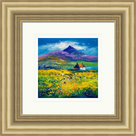 Wee Peat Stacks And Wild Machair Flowers, South Uist by John Lowrie Morrison Jolomo