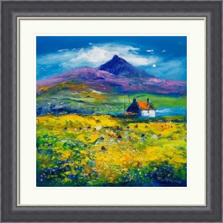 Wee Peat Stacks And Wild Machair Flowers, South Uist by John Lowrie Morrison Jolomo