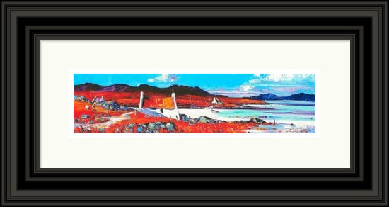 Shore Cottages, Isle of Barra (Signed Limited Edition) by Jean Feeney