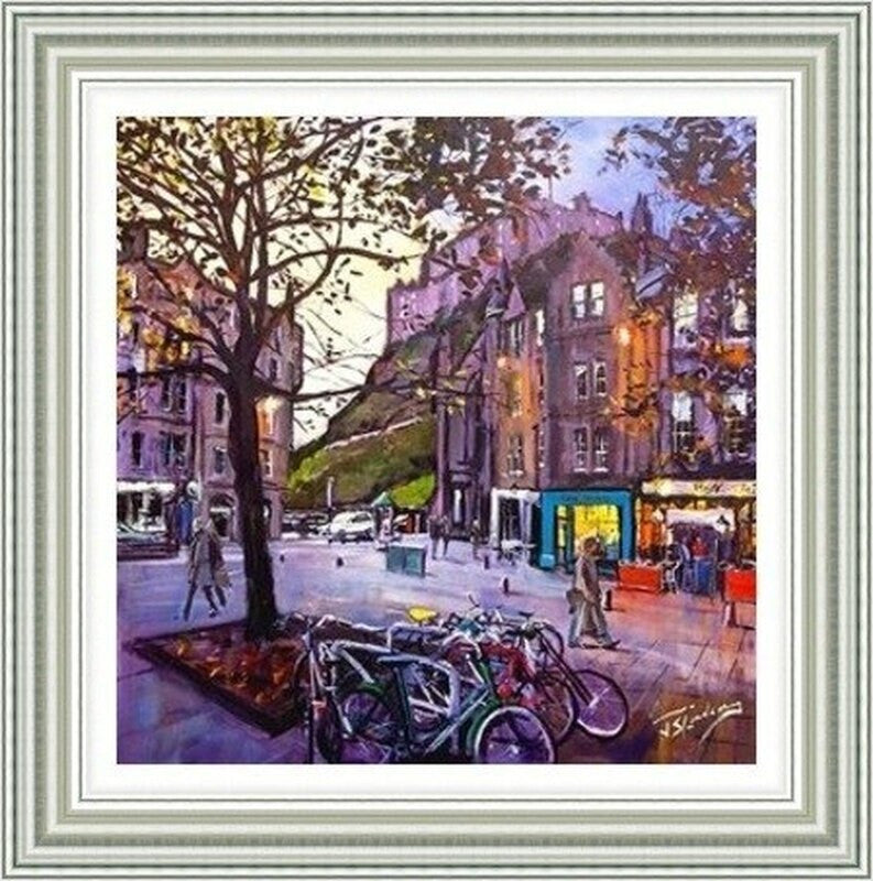 Evening Falls, Grassmarket by James Somerville Lindsay