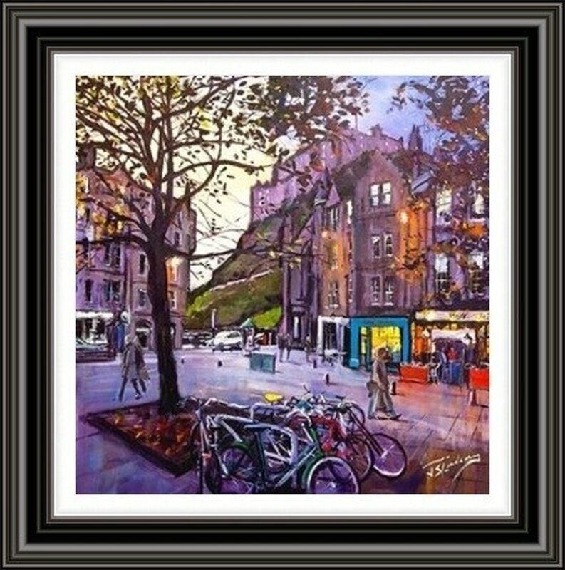 Evening Falls, Grassmarket by James Somerville Lindsay