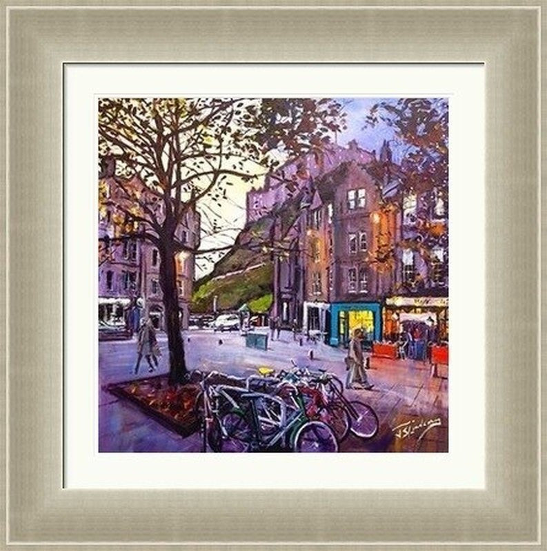 Evening Falls, Grassmarket by James Somerville Lindsay