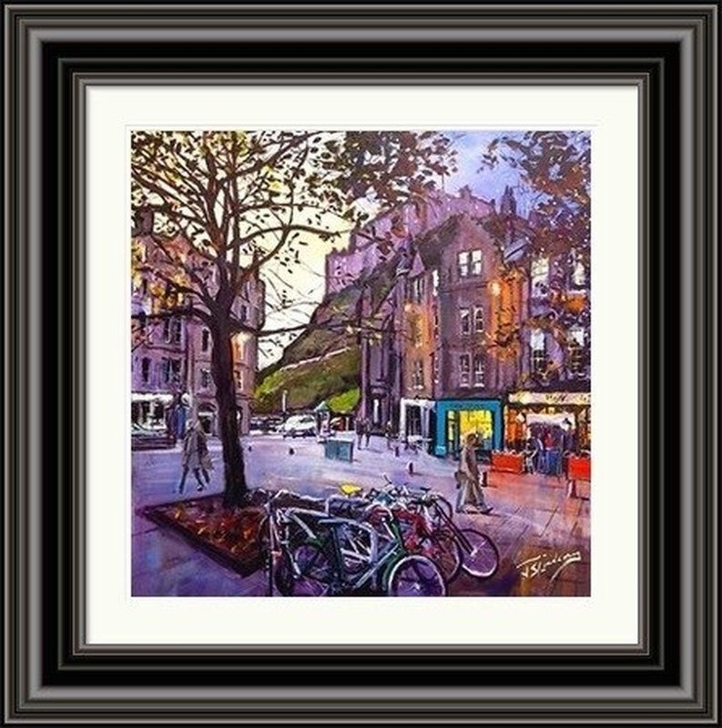 Evening Falls, Grassmarket by James Somerville Lindsay