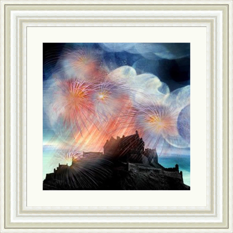 Festival Fireworks, Edinburgh Castle by Esther Cohen