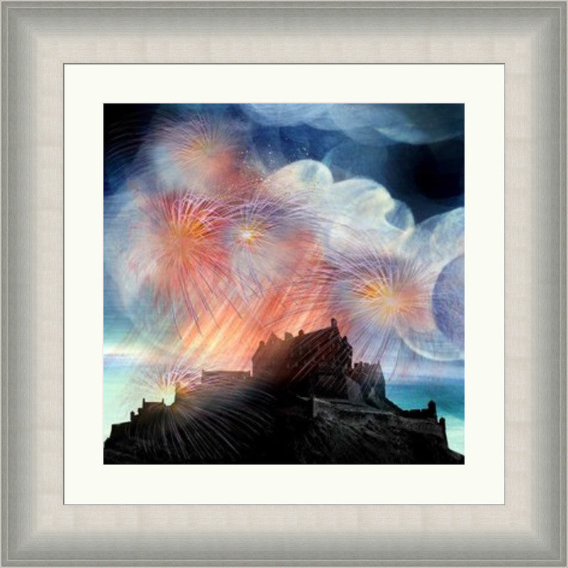 Festival Fireworks, Edinburgh Castle by Esther Cohen