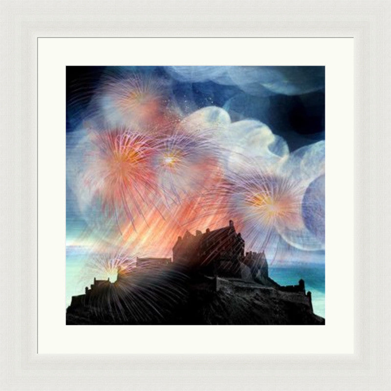 Festival Fireworks, Edinburgh Castle by Esther Cohen