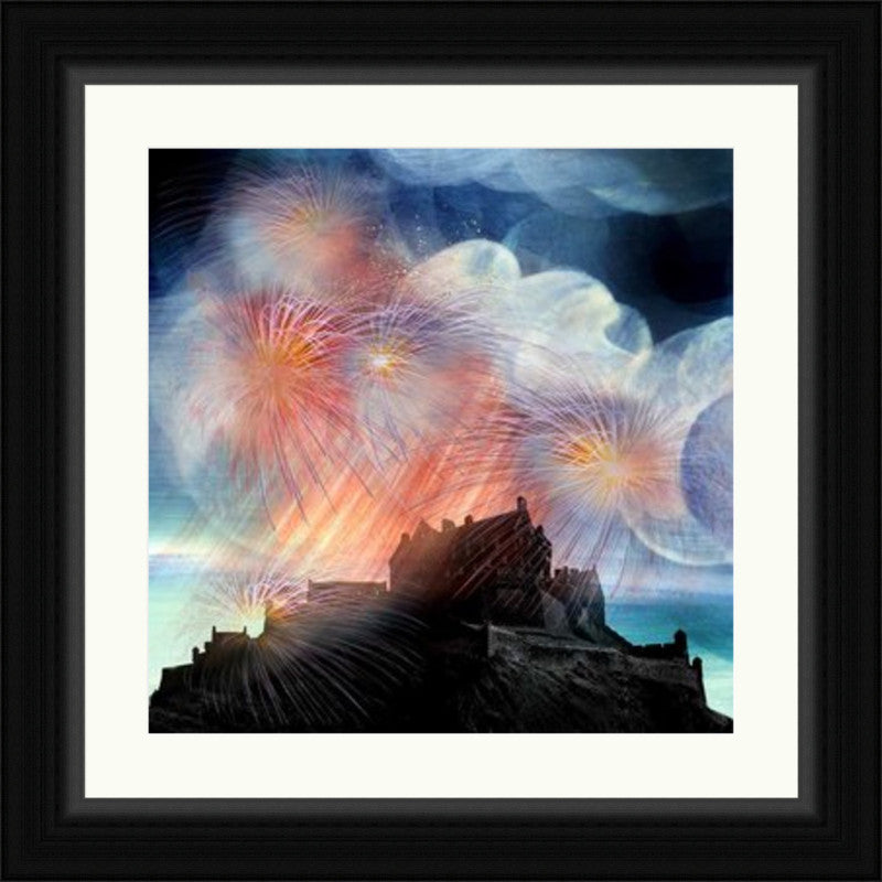 Festival Fireworks, Edinburgh Castle by Esther Cohen