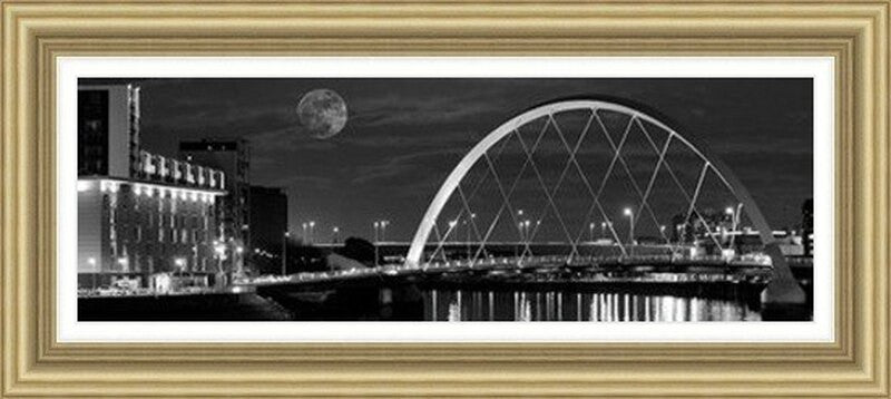 Nightfall Over Glasgow - Black and White by Ian Marshall