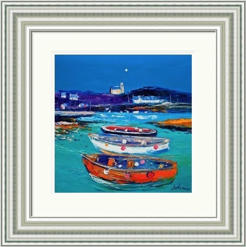 Church and Boats, Arinagour, Isle of Coll by Jolomo