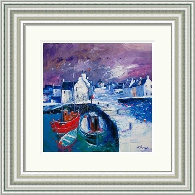 Snowstorm on the Round Kirk, Bowmore, Islay by Jolomo