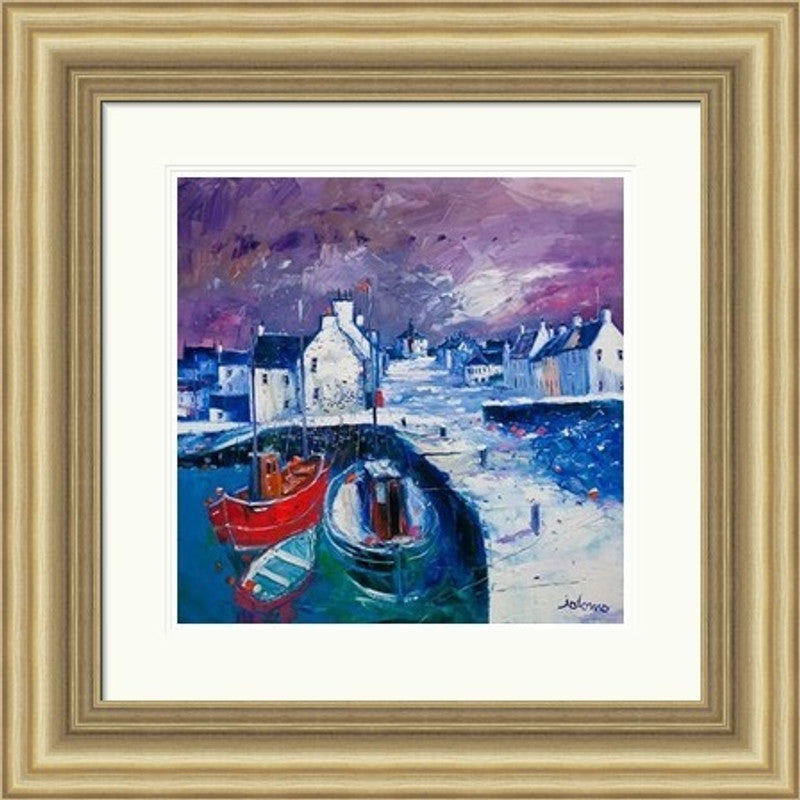 Snowstorm on the Round Kirk, Bowmore, Islay by Jolomo