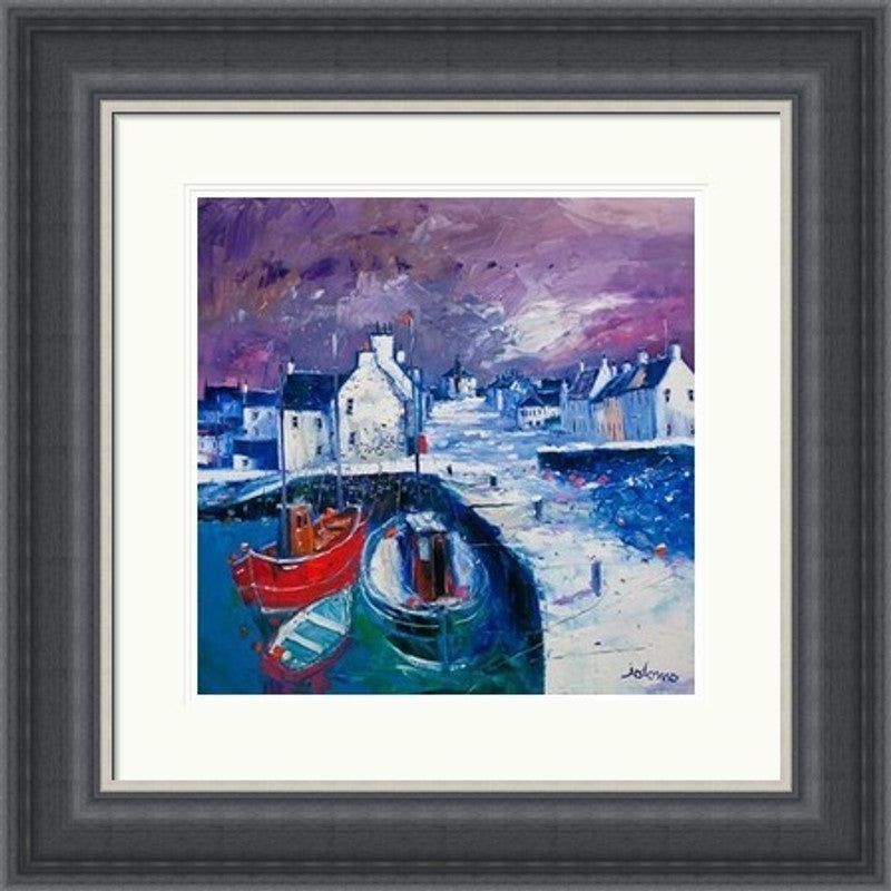 Snowstorm on the Round Kirk, Bowmore, Islay by Jolomo