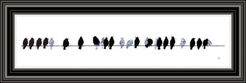 Starlings on a Telegraph Wire by Sandra Vick