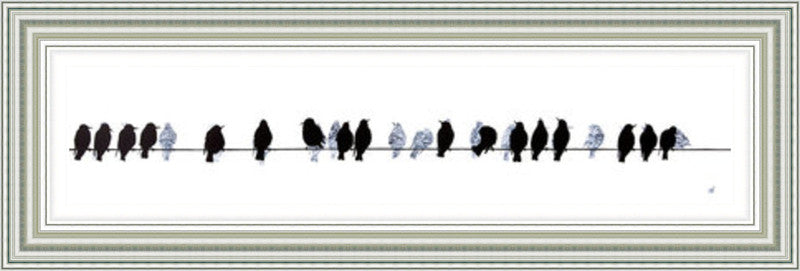 Starlings on a Telegraph Wire by Sandra Vick