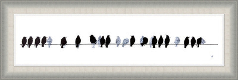 Starlings on a Telegraph Wire by Sandra Vick