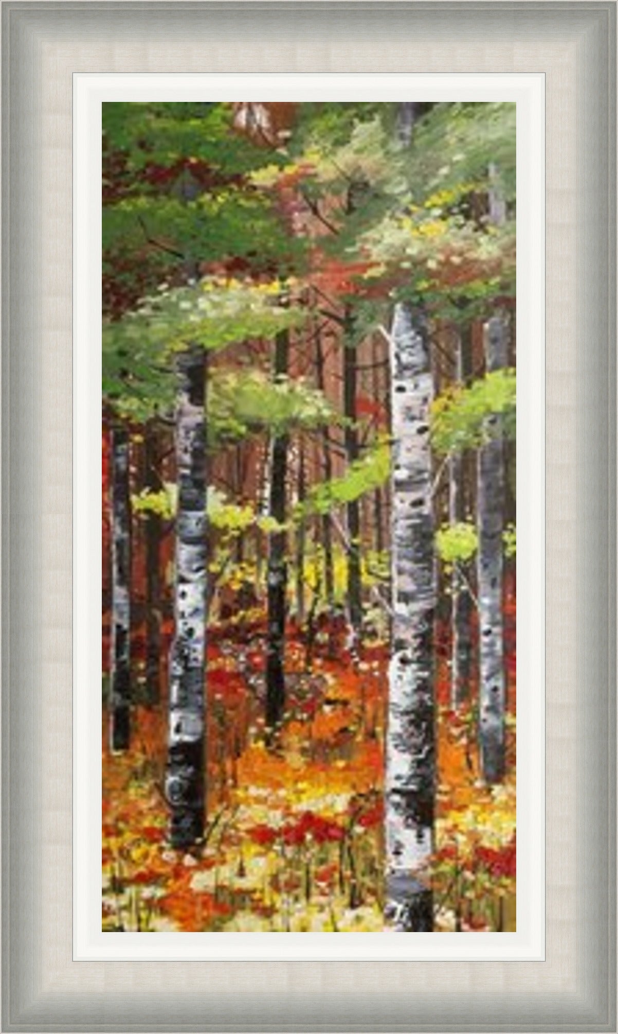 Silver Birches and Poppies by Daniel Campbell