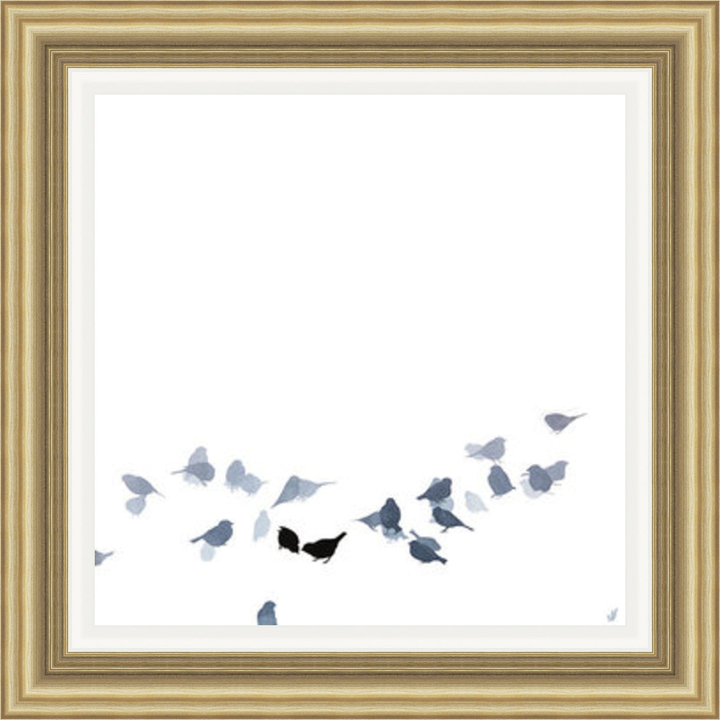 Little Birds Feeding by Sandra Vick