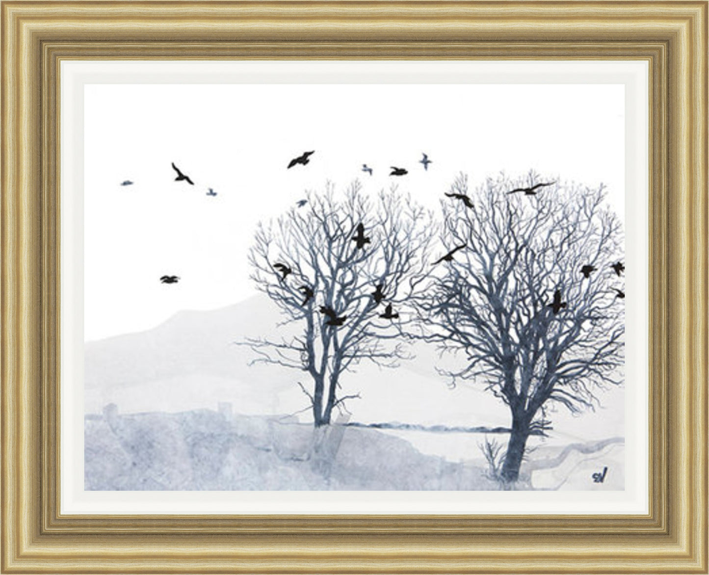 Trees and Gulls by Sandra Vick