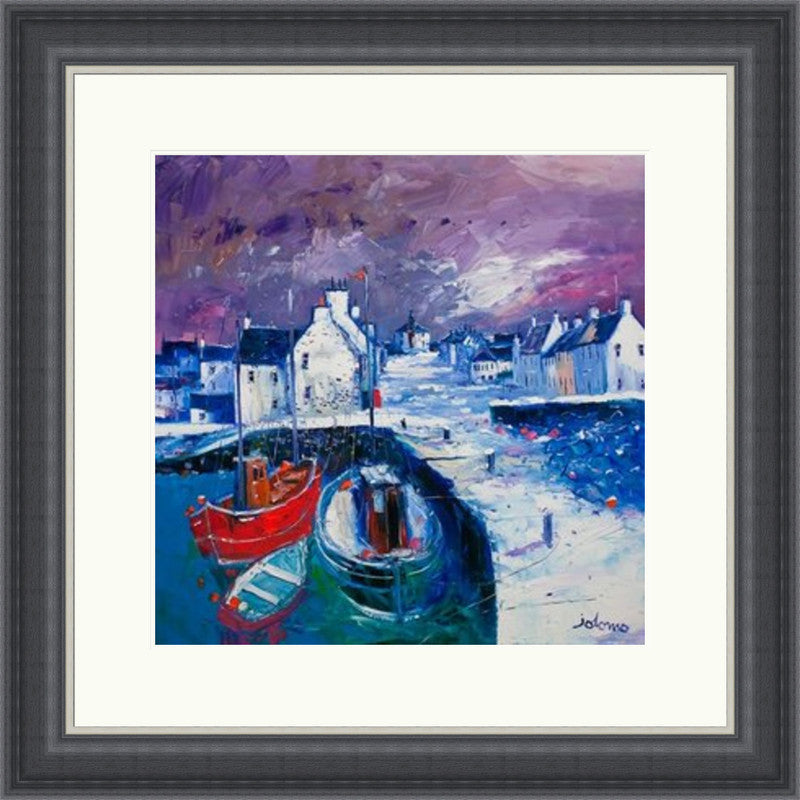Snowstorm on the Round Kirk, Bowmore, Islay by Jolomo
