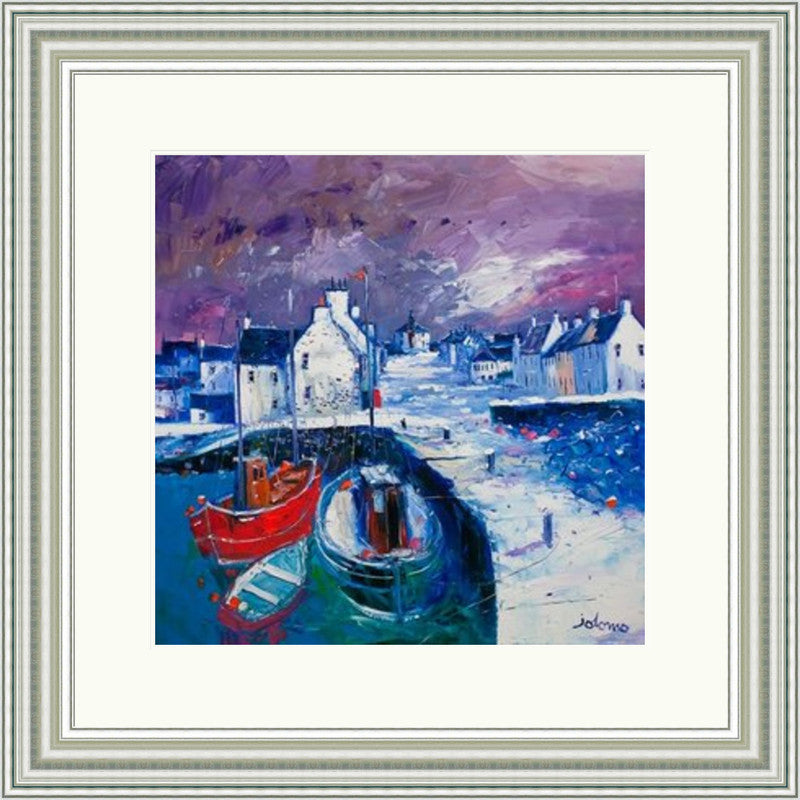 Snowstorm on the Round Kirk, Bowmore, Islay by Jolomo