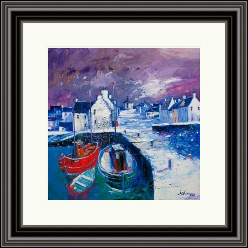 Snowstorm on the Round Kirk, Bowmore, Islay by Jolomo