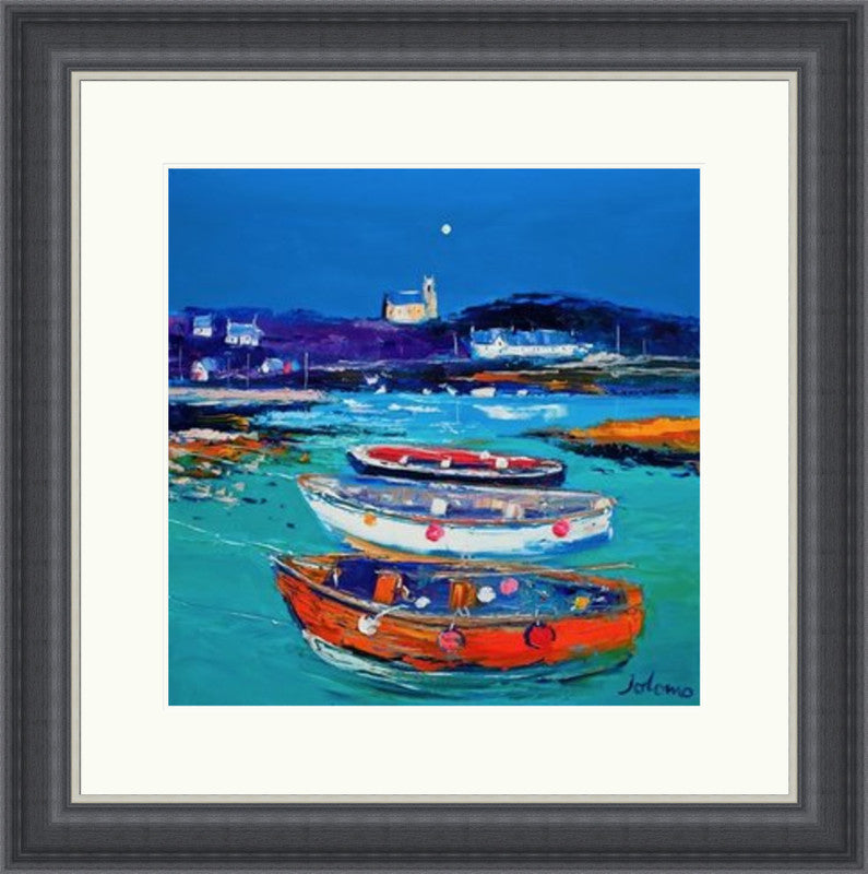 Church and Boats, Arinagour, Isle of Coll by Jolomo