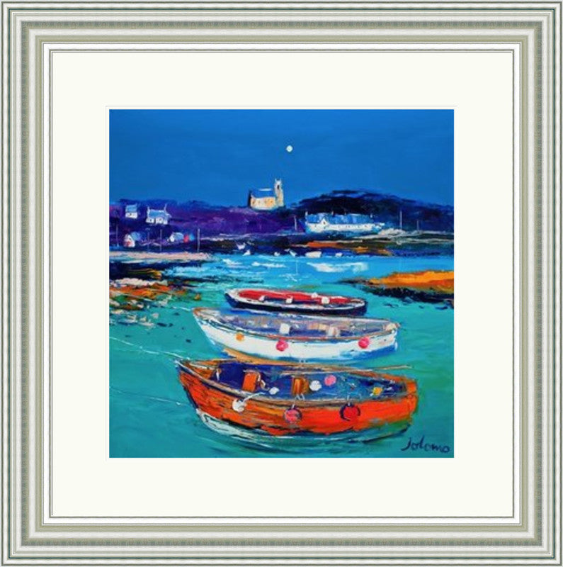 Church and Boats, Arinagour, Isle of Coll by Jolomo