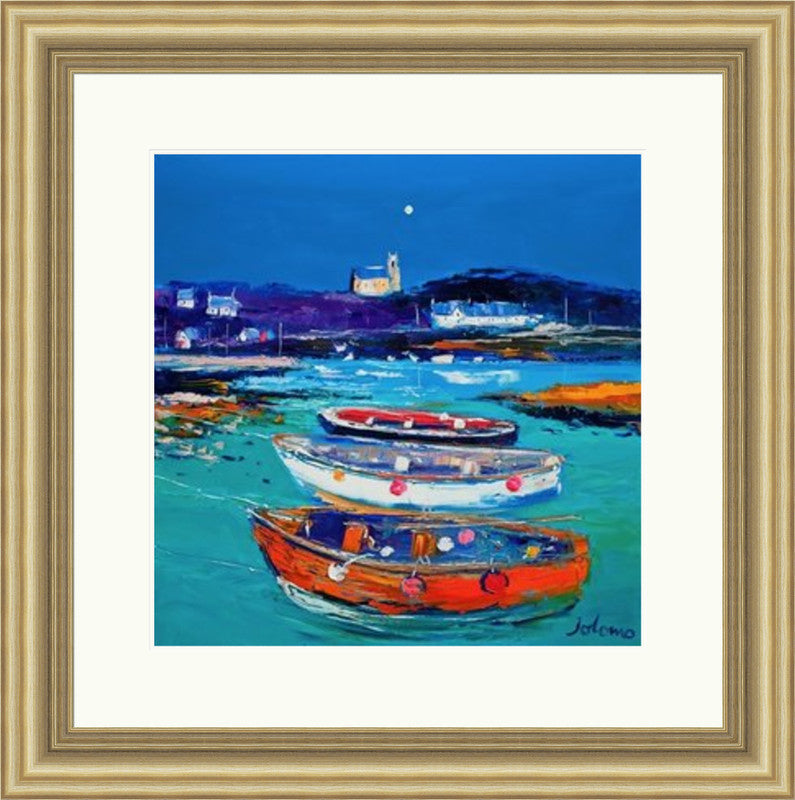 Church and Boats, Arinagour, Isle of Coll by Jolomo