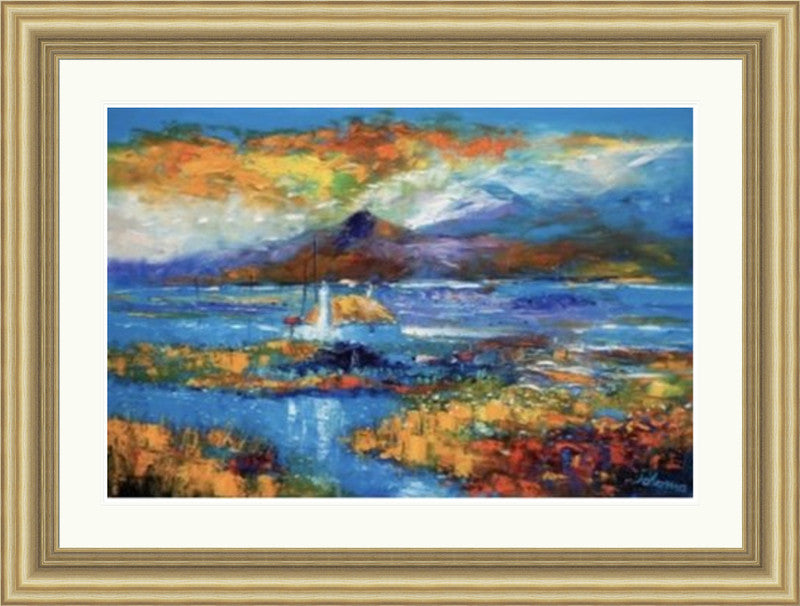 Wet Day Thatched Crofts Greenish South Uist by Jolomo