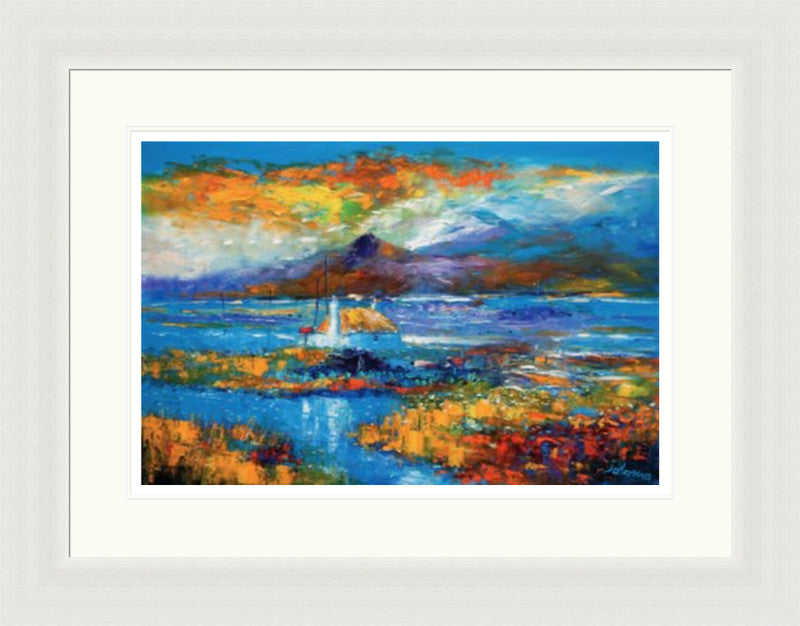 Wet Day Thatched Crofts Greenish South Uist by Jolomo