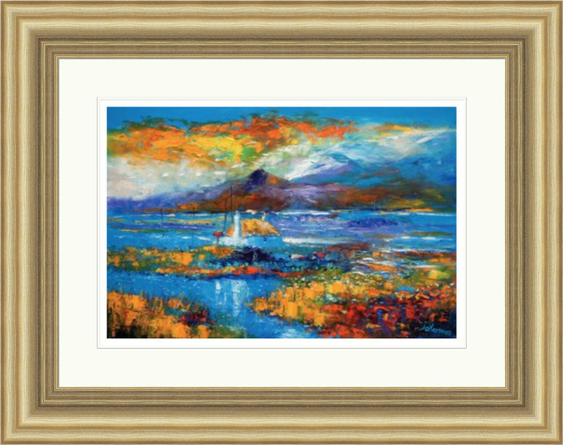Wet Day Thatched Crofts Greenish South Uist by Jolomo